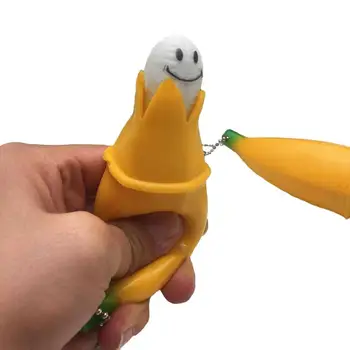 

4inch out Banana Doll Key Chain Slow Rising Stress Relief Squeeze Toy Gift