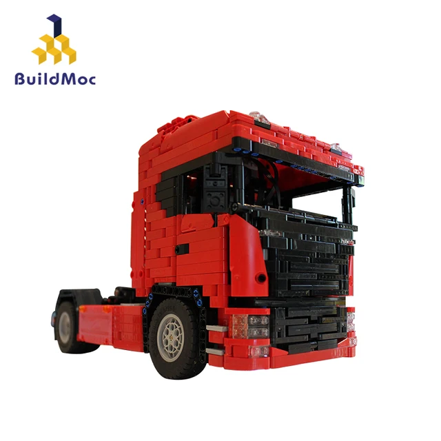 US $84.80 BuildMOC City Police NextGen SCANIA Truck Truck Building Blocks Sets Ship Vehicle Technic Bricks Pl