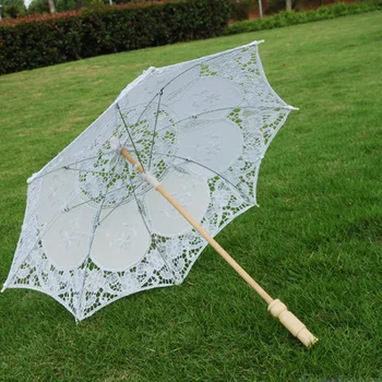 

Wooden Handle Props Gift Baby Party Lace Umbrella Decorative Newborn Home Infant Wedding Shooting Mini Studio Photography