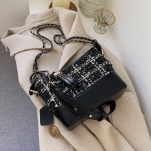 Французская Маленькая группа женская сумка Новая осень зима все виды зарубежного стиля сумка на одно плечо модная шерстяная сумка-мессенджер