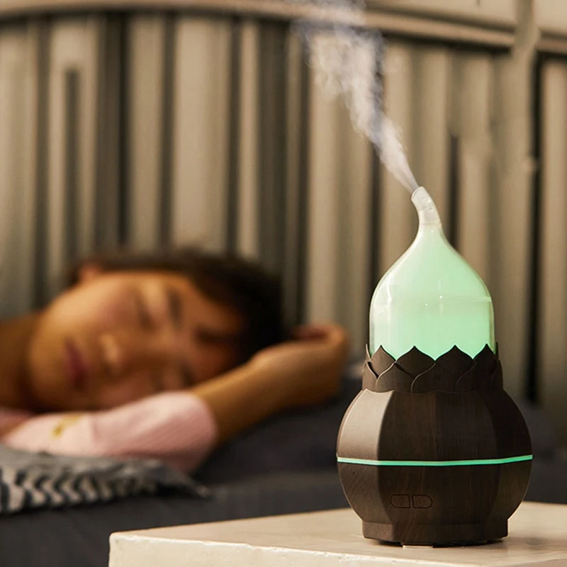New Creative Usb Electric Aroma Air Diffuser Wood Ultrasonic Air Humidifier Essential Oil Aromatherapy Cool Mist Maker for Home