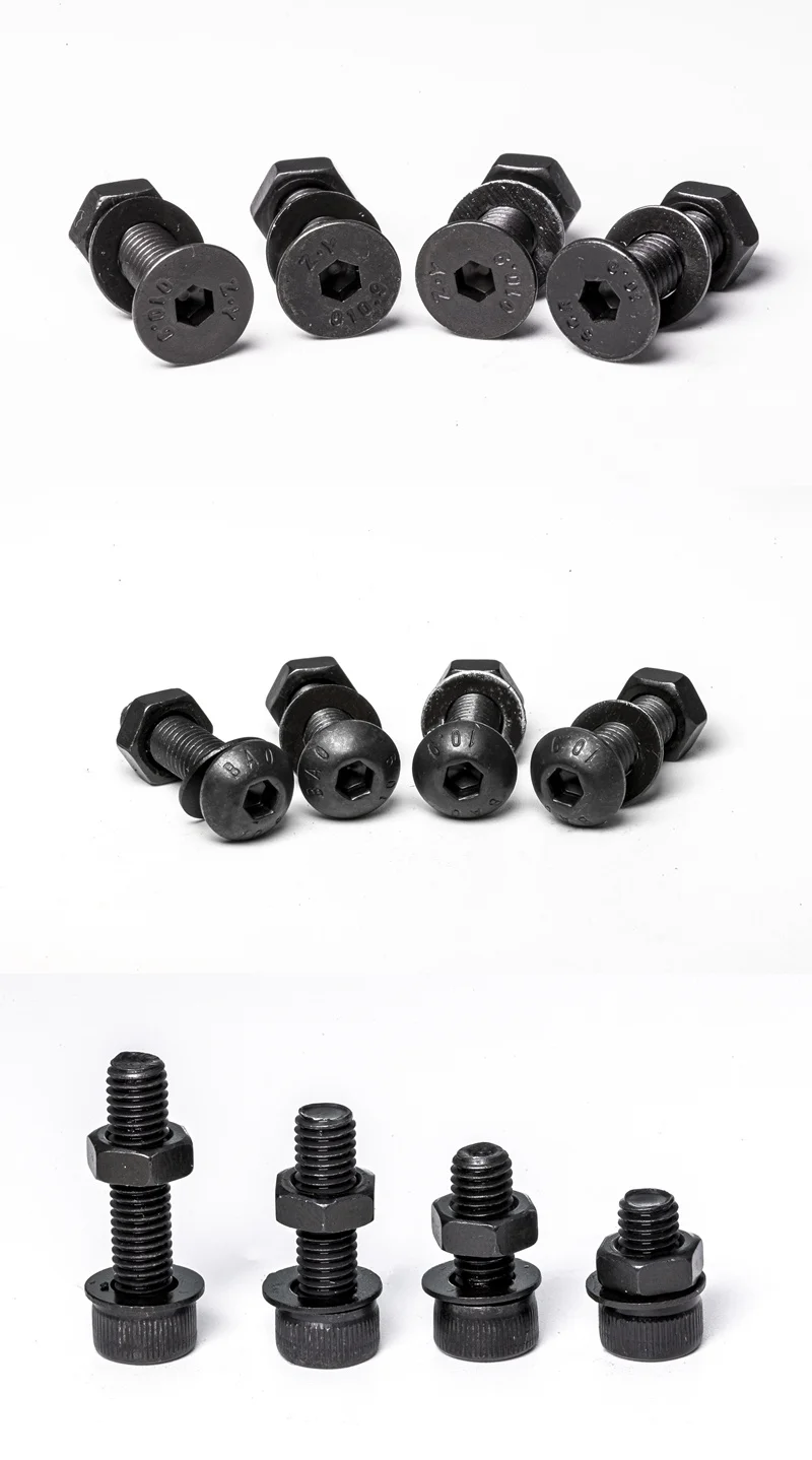 1120pcs M2 M3 M4 M5 Hex Socket Screw Set Carbon Steel Flat Round Cap Head Screws Bolts and Nuts Assortment Kit with Storage Box