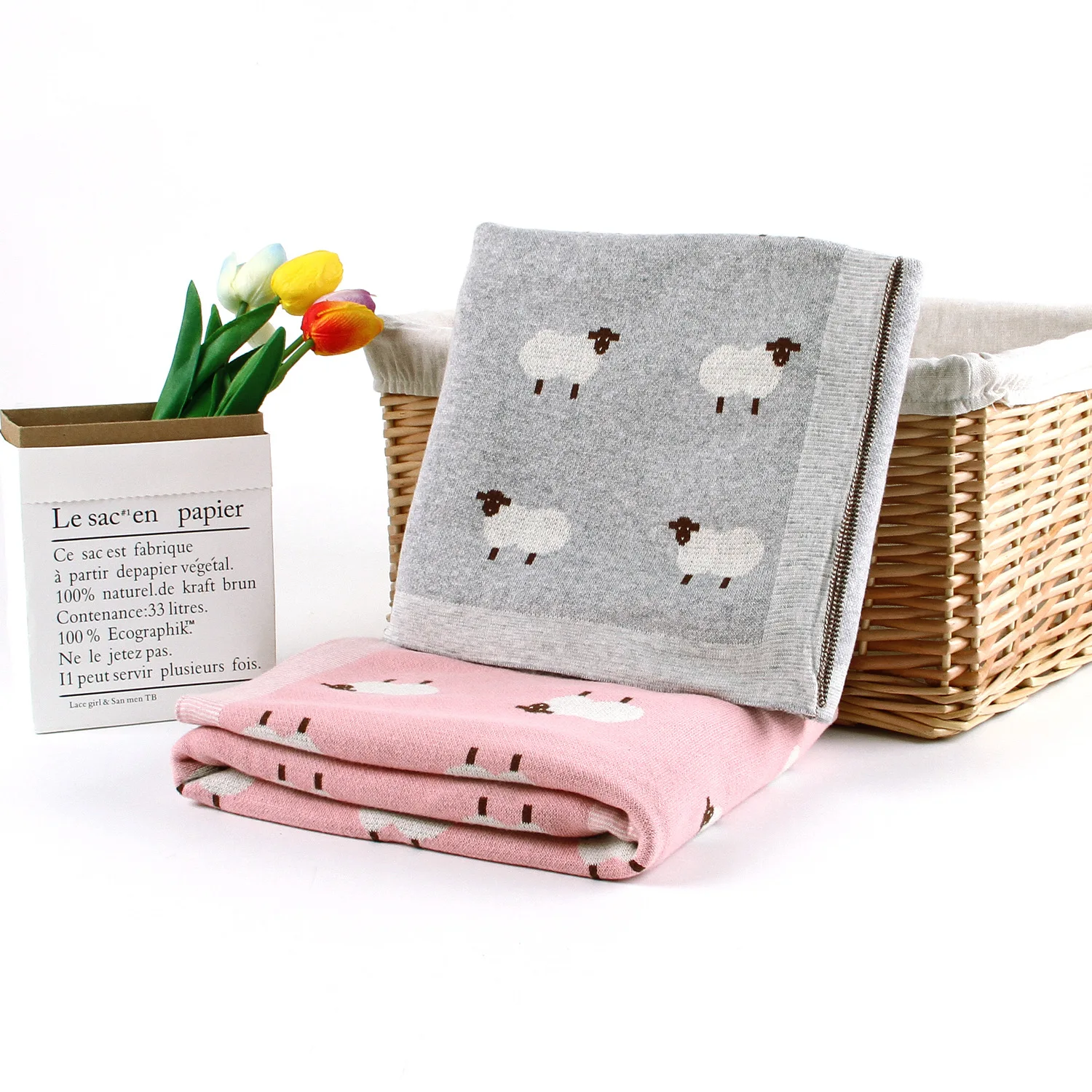 

Baby Blankets Cartoon Multifunction Newborn Swaddle Wrap Blanket Rabbit Knit Toddler Quilt Photography Soft Children Accessories