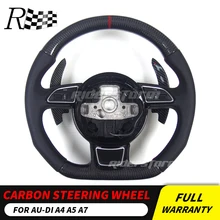 Индивидуальные углеродного волокна руль для Audi A3 A4 A5 A6 A7 Универсальный Авто Аксессуары Индивидуальные Замена
