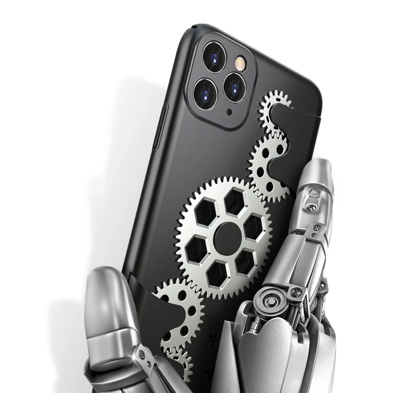 

Heat Disspation Cover For iPhone 11 Pro Max X XR XS Case Mechanic Rotation Stress Reliever Cases For iPhone XS MAX 11 Hard PC