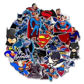 

45 Sheets Cartoon Sticker Superman Captain America Batman Super Hero Notebook Skateboard Sticker Suitcase Stickers Anime Graffit