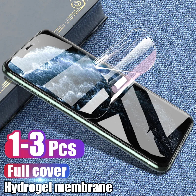 

ZNP 3-1Pcs Full Cover Hydrogel Film For iPhone 11 Pro Max X XS XR Screen Protector On The For iPhone 6 6s 7 8 Plus 11 Soft Film