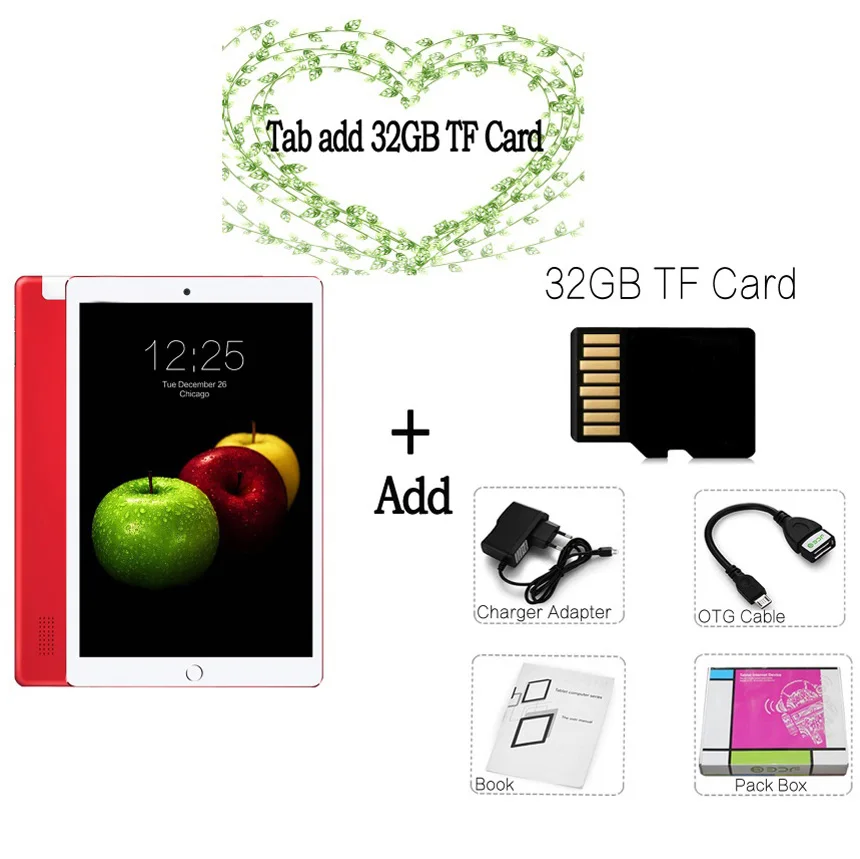 Set meal 3 10,1 дюймов планшетный ПК Android 7,0 3g телефон звонок 4 Гб 64 Гб Восьмиядерный две sim-карты поддержка gps OTG WiFi Bluetooth ПК - Комплект: Set meal 3