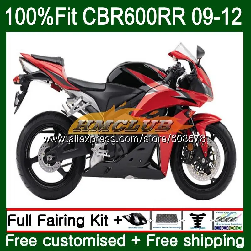 Литые изделия для Honda CBR600RR 2009 2010 2011 2012 75CL. 11 черный, красный CBR 600 RR CBR 600 RR CBR 600 RR 600 F5 09, 10, 11, 12, обтекатели - Цвет: No. 1