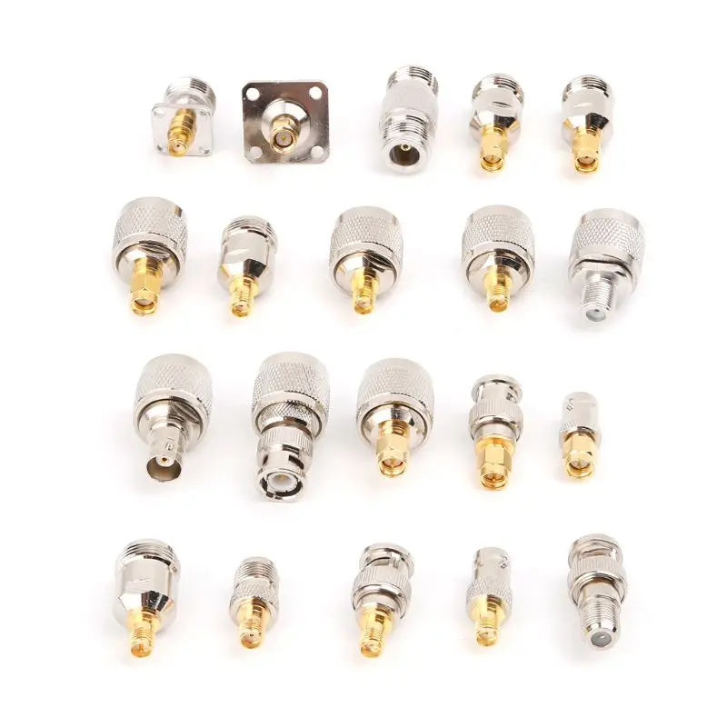

Drop Shipping 20pcs N Type BNC TNC SMA RF Connector Adapter Kit Test Converter