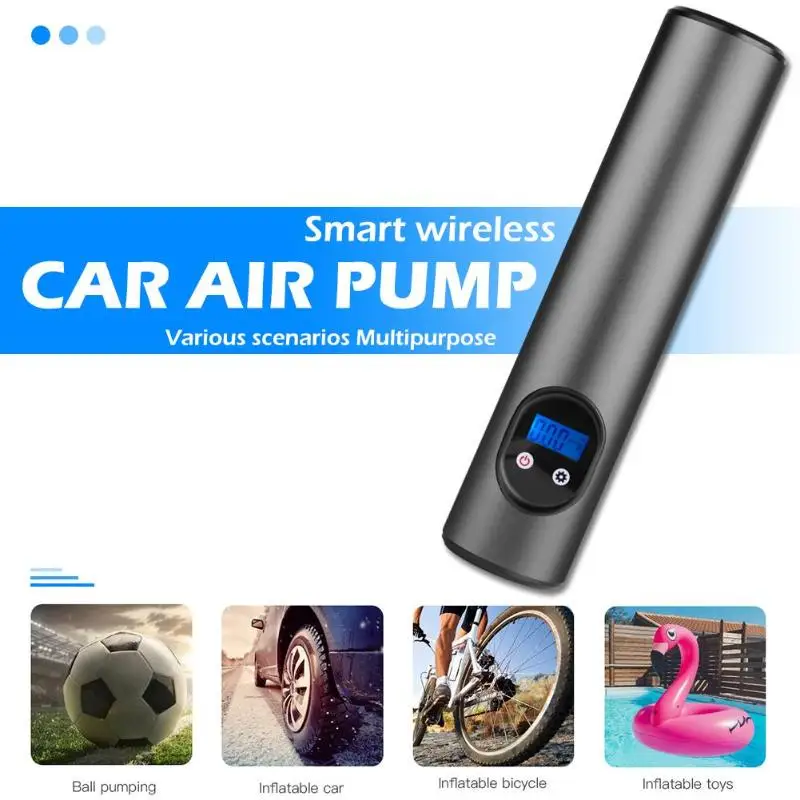 

Mini Air Pump Cordless Car Tyre Tire Inflator Rechargeable Intelligent Wireless Anti Fall Waterproof for Auto Bike Ball