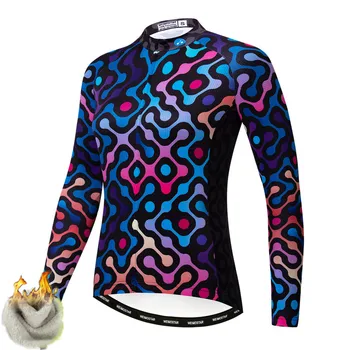 

Weimostar Winter Cycling Jersey Long Sleeve Women Thermal Fleece Bicycle Jacket Windproof MTB Bike Jersey Tops Warm Cycling Wear