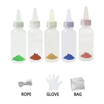 

5Color Tie Dye Try Kit DIY Fabrics Dye Art Non-Toxic Textile Dye Paint Supplies N58F