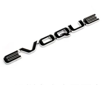 20 компл. Автомобильный Стайлинг 16,5*1,5 см покрытие АБС EVOQUE Эмблема для багажника значок боковые логотипы наклейка с автомобилями 4 цвета - Цвет: Black