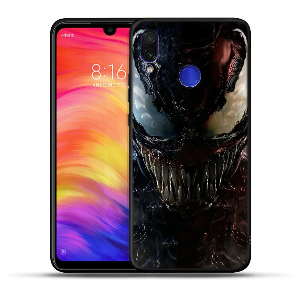 Чехол Venom для телефона Xiaomi mi 8 A2 Lite A1 9 Pocophone F1 матовый чехол красный mi 5 Plus 6 Pro 6A 7 Note 5 6 7 Pro мягкий чехол из ТПУ