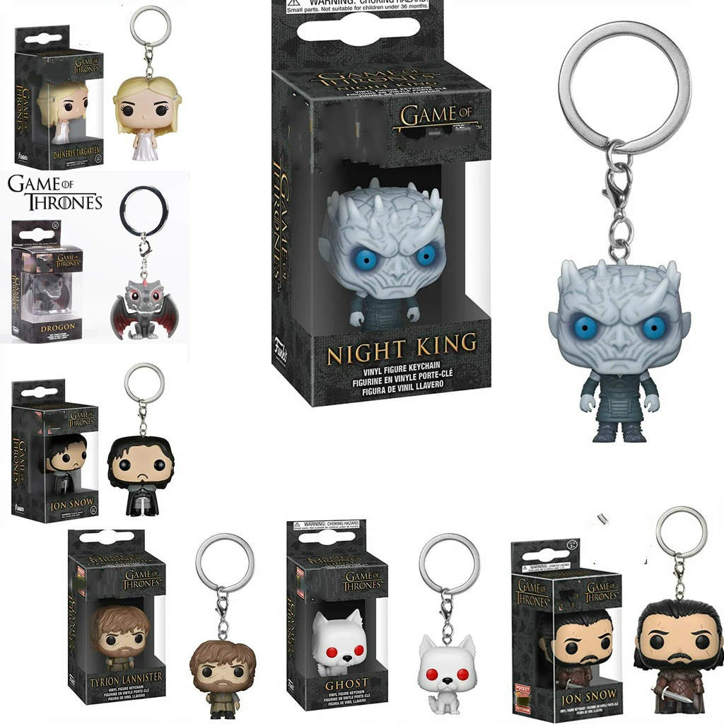 Игры престолов Funkos Pops фигурка брелок Джон Сноу Дейенерис ночной Король Дракон Тирион герои мультфильмов брелок игрушки