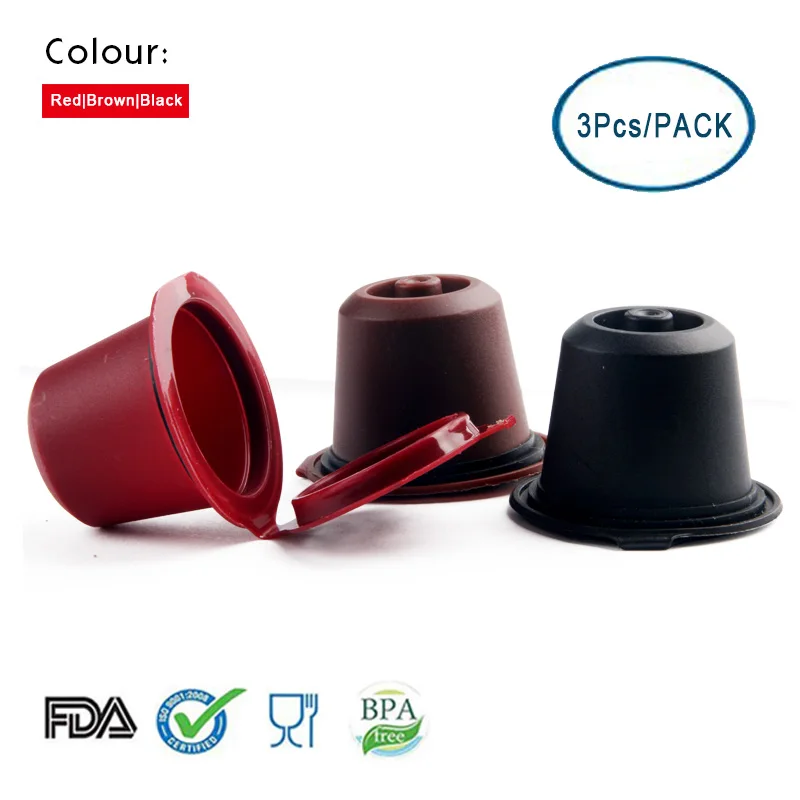 3colour 3 шт/набор для многоразового использования из нержавеющей стали кофе-капсулы фильтр кофейная ложка фильтры - Цвет: 3colour