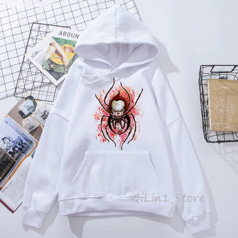 Spring Autumn Winter Horror Film Best Stephen King's It cap hoodies women’s sweatshirt pennywise custom hoodie Unisex Outerwear