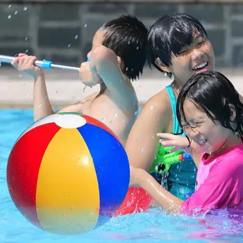 

1PC PVC Inflatable Beach Ball Multicolored Children Bath Toy Ball Kid Summer Beach Shower Swimming Toys Tools Accessories