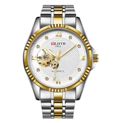 Reloj mecánico automático para hombre, cronógrafo personalizado a la moda, resistente al agua, luminoso, regalo para pareja, novedad de 2021