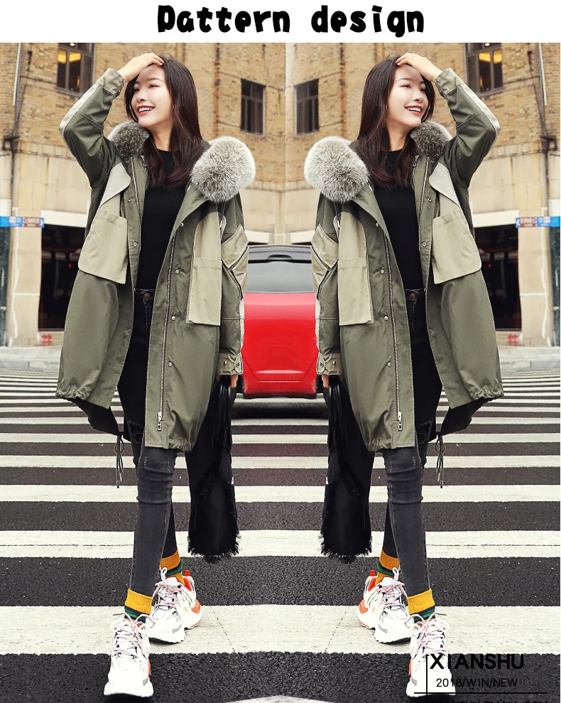 Новые корейские парки пальто женские модные повседневные хлопковые топы зимние теплые женские средней длины с капюшоном верхняя одежда