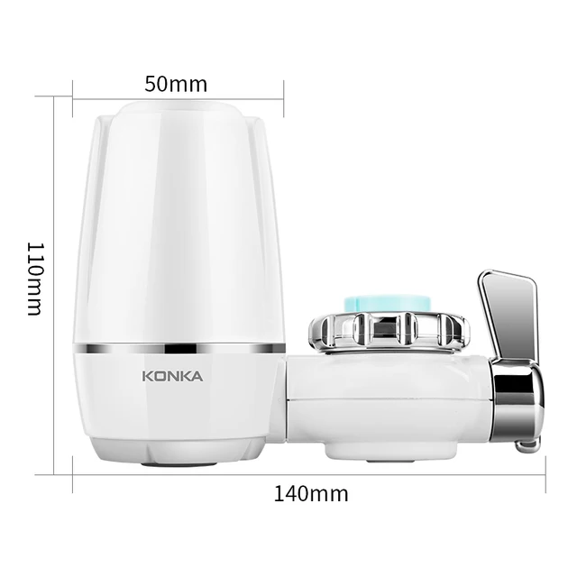 Konka mini tap water purifier kitchen faucet washable ceramic percolator water filter filtro rust bacteria removal replacement