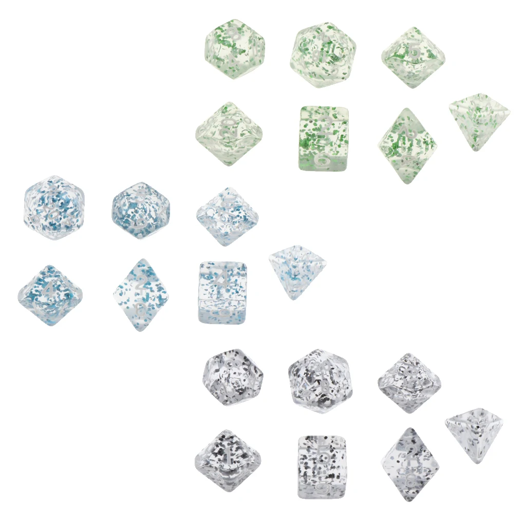 7Pc Multi-sided Dices Set D4-D20 MTG DND RPG Board Game Dice for D&D Roleplaying Party Casino Table Game Toy