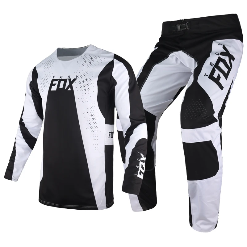 

2022 MX ATV Racing 360 Relm Jersey Pants Combo Suit Motocross Motorbike Mountain Bicycle Black/White Kits Offroad Gear Set Kit