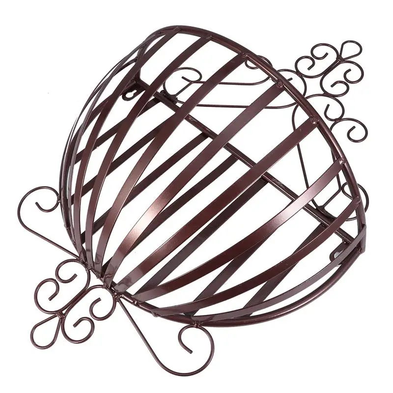 1 Pc Flowerpot Holder European Style Semicircular Wall Mounted Planter Rack Plant Pot Basket For Home Balcony Garden