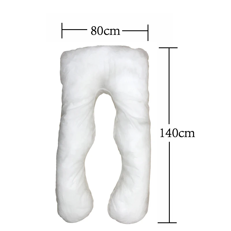 Внутренняя Подушка для беременных и кормящих, внутренняя подушка Gravida U type Core многофункциональная боковая Защитная Прокладка Core Прямая поставка - Цвет: 140x80cm Pillow core