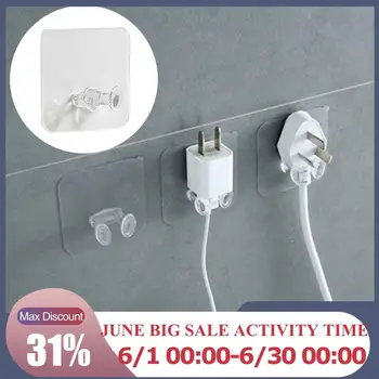 

1PCS Wall Storage Hook Power Plug Socket Holder Wall Paste Hook Strong Office Adhesive Magic Hanger D7K5