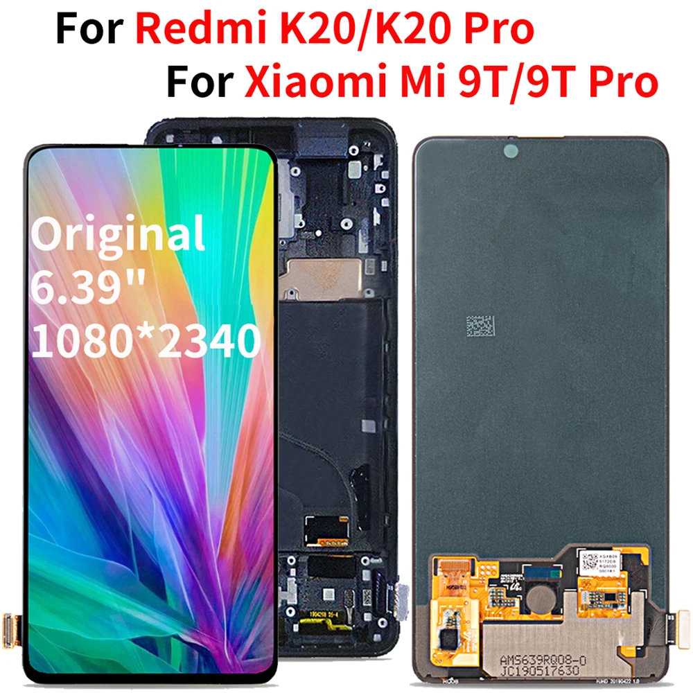 Цена Оригинальный ЖК дисплей для Red mi K20 Pro 6,39 , кодирующий преобразователь сенсорного экрана в сборе с рамкой для Xiaomi mi 9T Pro