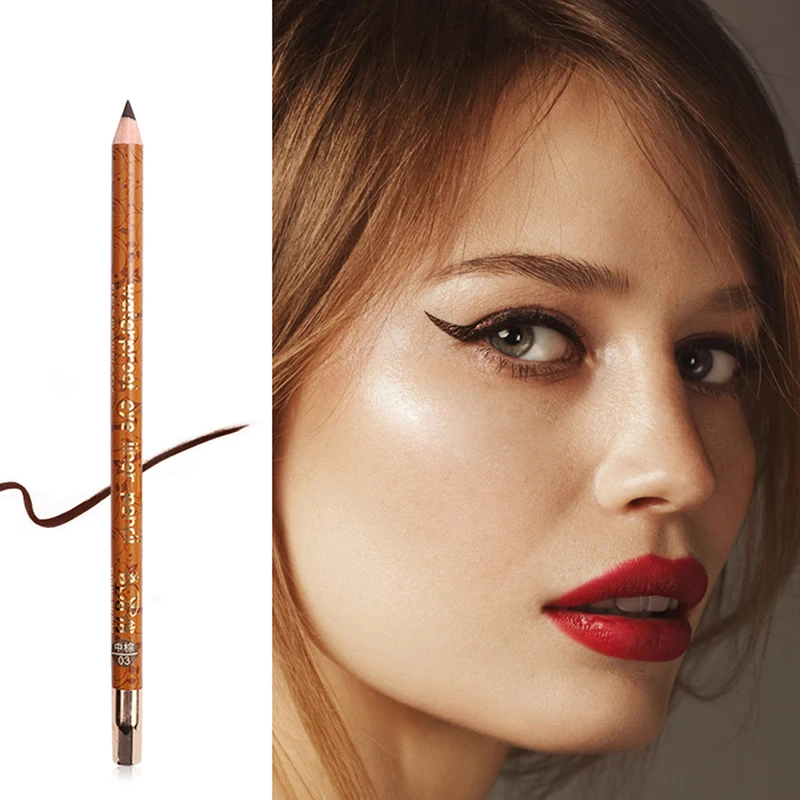 Waterproof Sweatproof Lasting No Makeup Brown Eyeliner Easy To Color Makeup Brown Eyeliner