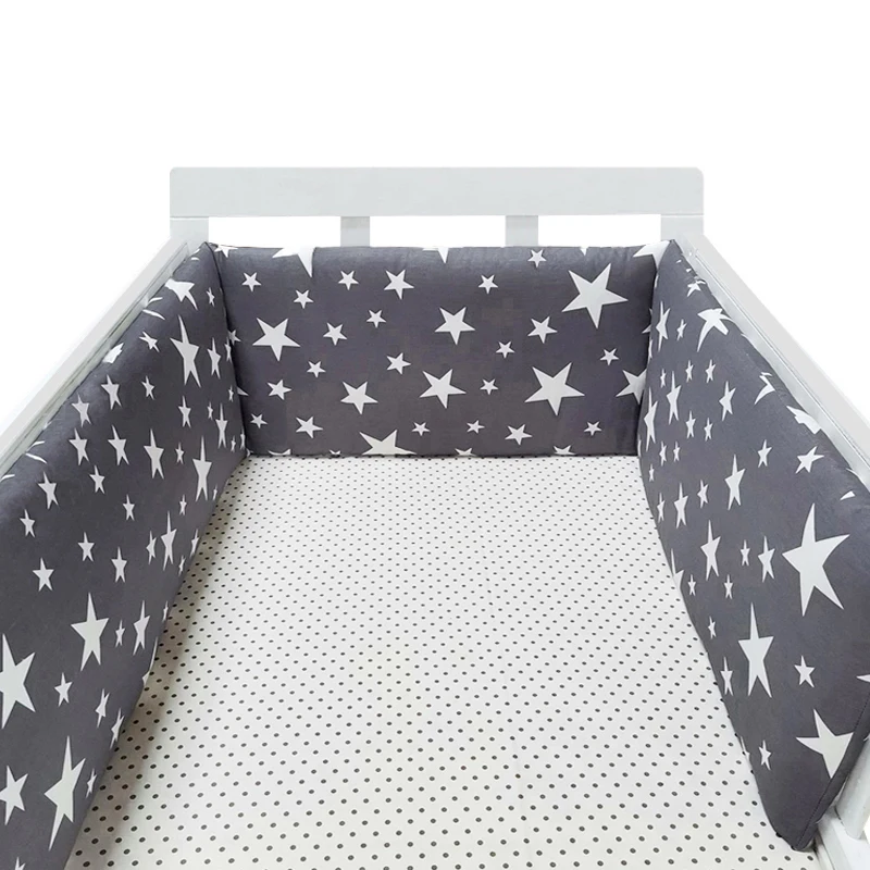 Lit de bébé en une pièce | Design nordique, lit de bébé épais pare-chocs une pièce autour du coussin, protecteur d'oreillers pour bébés, décor de chambre pour nourrissons