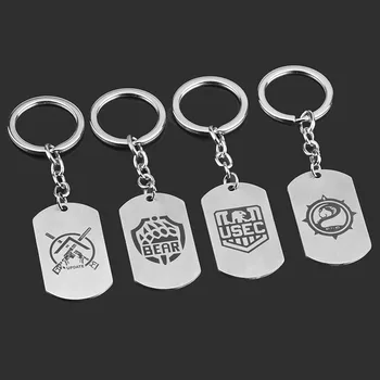 

Game Escape From Tarkov Stainless Steel Keychain Women and Men BEAR USEC Car Metal Keyring Jewelry Gift