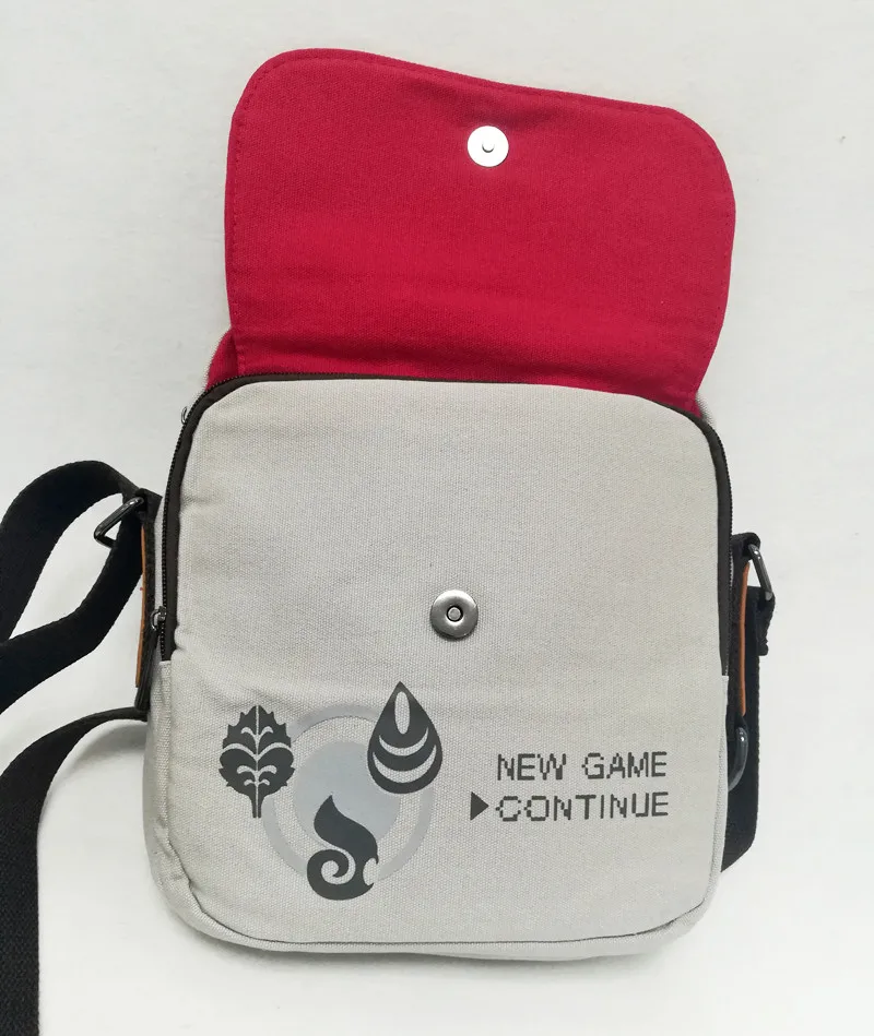 Anime Pokemon Pikachu Pocket Monsters PokeBall Canvas Shoulder Bag Messenger Sling Bag Unisex Gift Halloween Cosplay Bag