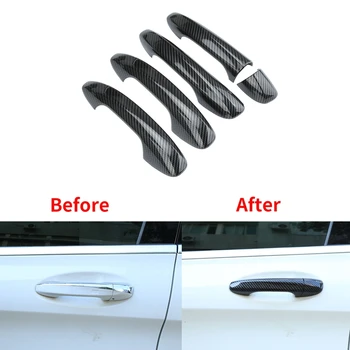 

Car Carbon Fiber Style ABS Outside Door Handle Cover Trim for Mercedes Benz C Class E Class GLC X253 2016-2019