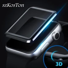 Полное покрытие закаленное стекло для Apple watch 4D 3D изогнутая поверхность пленка 38 мм 42 мм Защита экрана для Apple серии watch 1 2 3