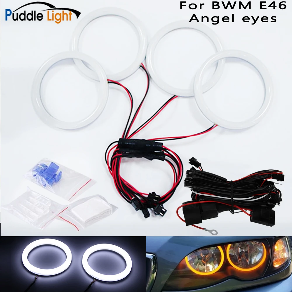 

Car model lighting accessories 4X106MM angel eyes cotton white amber SMD halo For bwm e46 coupe 2D(04+) e46 cabrio