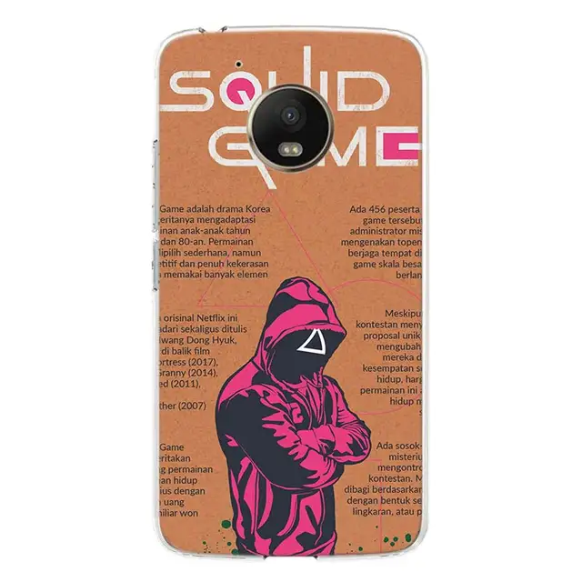 Hot Squid Game Cover Phone Case For Motorola Moto G9 G8 G7 G6 G5 E5 E6 Plus Play Power One Action Macro Eu Gift Coque Phone Case Covers Aliexpress