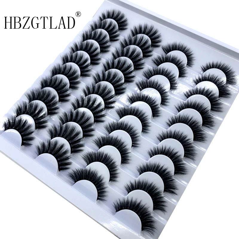 HBZGTLAD 8/20 пар 3D норковые накладные ресницы натуральные/толстые длинные ресницы для макияжа инструменты для наращивания