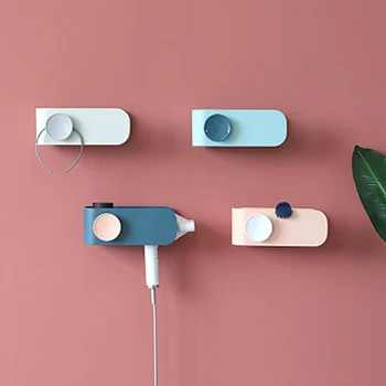 

Home Bathroom Hair Dryer Holder Wall Mounted Rack Storage Organizer Racks Bathroom Shelf Shelves Storage Tool