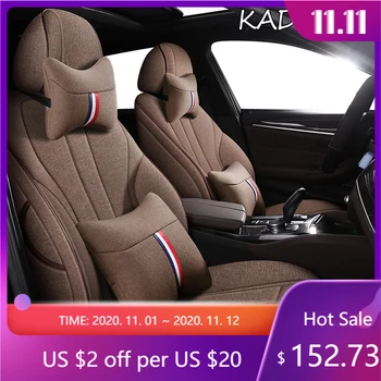 

KADULEE Custom Flax car seat cover set For SKODA Yeti KODIAQ Octavia Superb Fabia Rapid KAROQ KAMIQ Automobiles Seat Covers