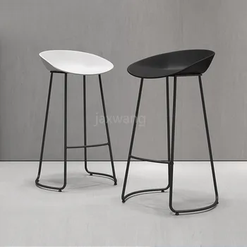 

Nordic Bar Stool Wrought Iron Gold Bar Stools Modern Minimalist Home Backrest High Chair Creative Bar Chair