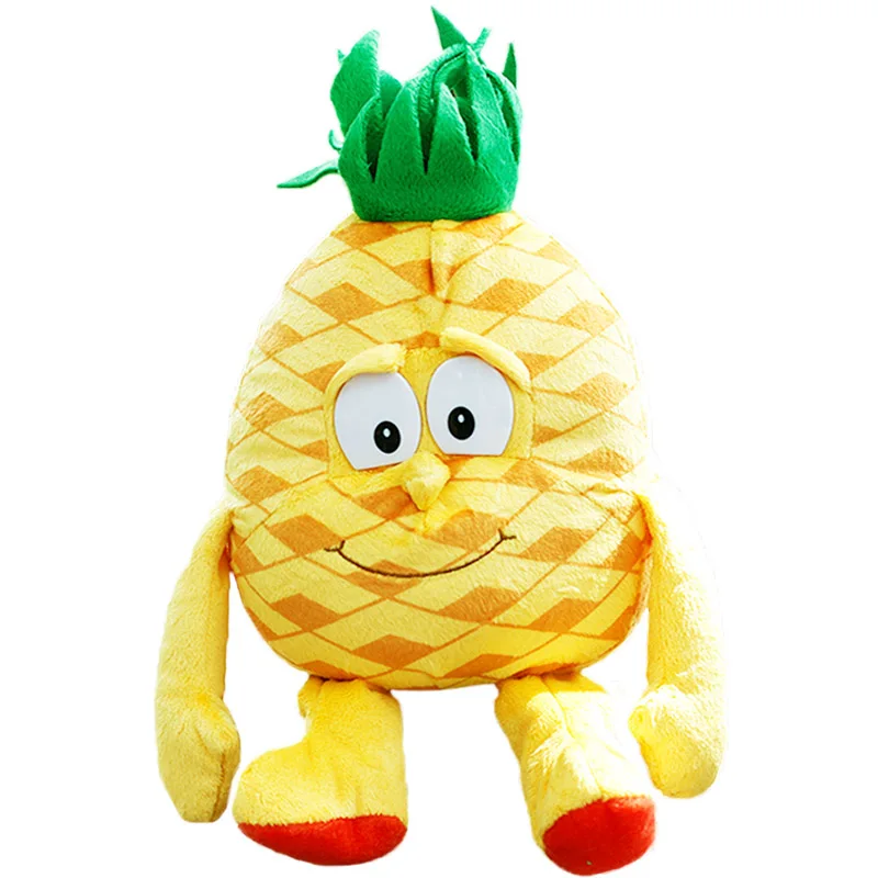 Банда фруктов, плюшевая кукла, овощи, плюш, банан, гриб, вишня, ананас, фрукты, хорошая мягкая игрушка, детская игрушка, детский подарок - Цвет: pineapple