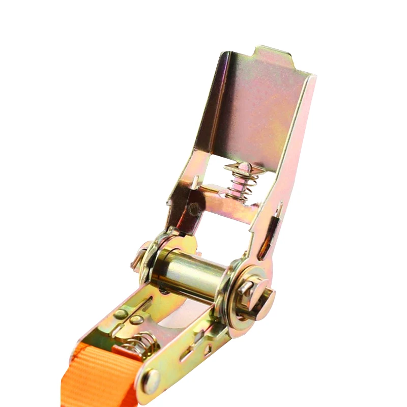 5M Portable Heavy Duty Tie Down Cargo Strap Luggage Lashing Strong Ratchet Strap Belt With Metal Buckle Orange