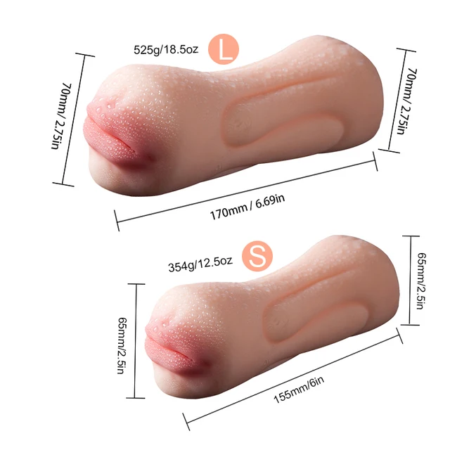Oral Male Masturbator Cup Deep Throat with Tongue Realistic Vagina Pussy Sex Toys Soft Silicone for