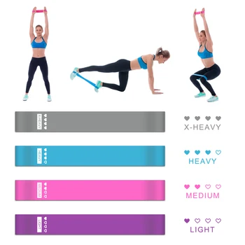 

Yoga Resistance Rubber Bands 4 Levels Fitness Yoga Loop Workout Training Elastic Bands Indoor Outdoor Pilates Exercise Equipment