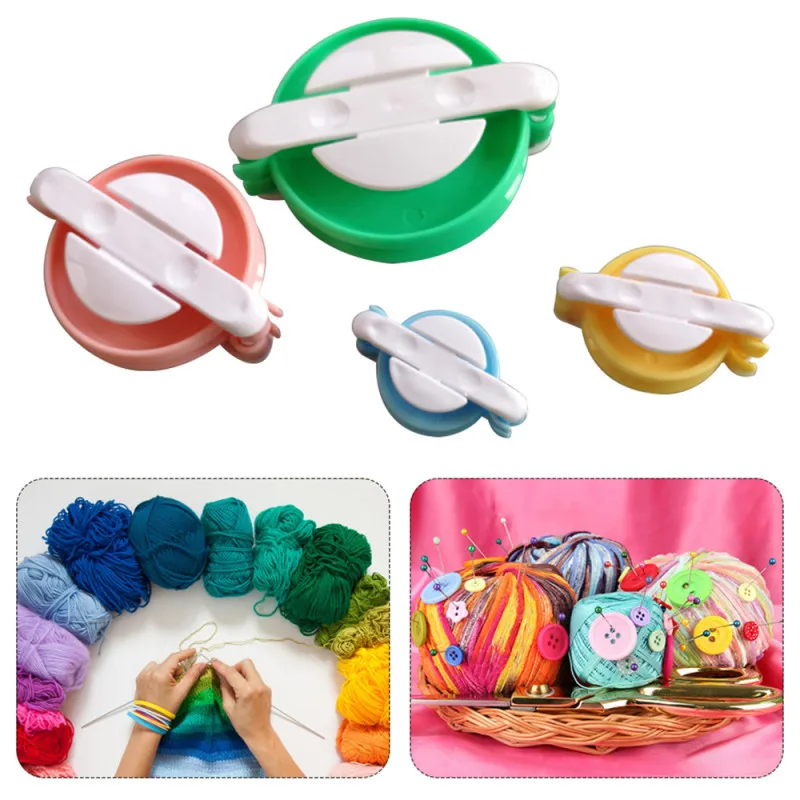 

Pompon Set 4pcs PomPom Maker Clover Fluff Ball Weaver Needle DIY Craft Knitting Loom Tool Craft Wool Ball Knitting Machine