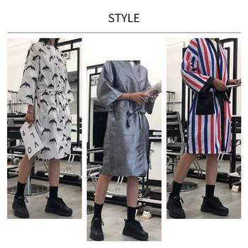 

Waterproof Soft Salon Hairdresser Robe Gown Unisex Hairdressing Kimono Beauty Spa Gown For Guest Universal Size G0901